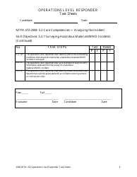 Operations Level Responder Task Sheets - Oregon, Page 9