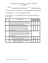 Hazardous Materials Safety Officer Task Sheets - Oregon, Page 14