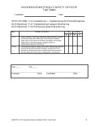 Hazardous Materials Safety Officer Task Sheets - Oregon, Page 18