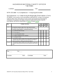 Hazardous Materials Safety Officer Task Sheets - Oregon, Page 5
