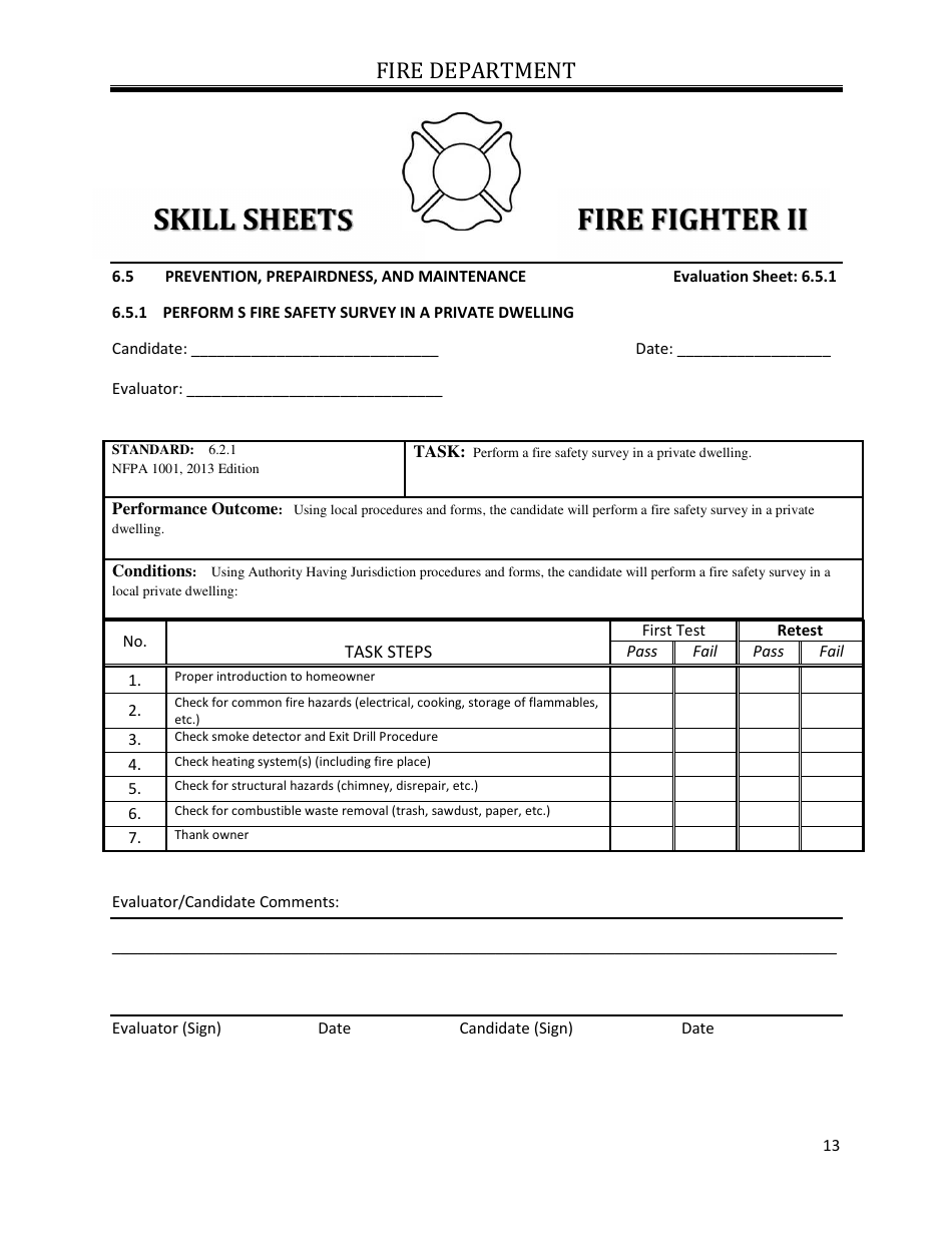 Fire Fighter II - Skill Sheets - Oregon, Page 13