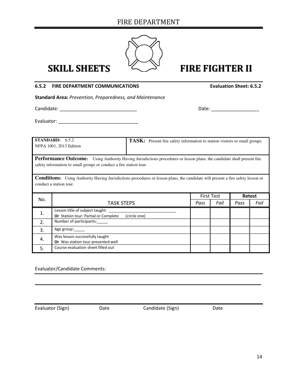 Fire Fighter II - Skill Sheets - Oregon, Page 14