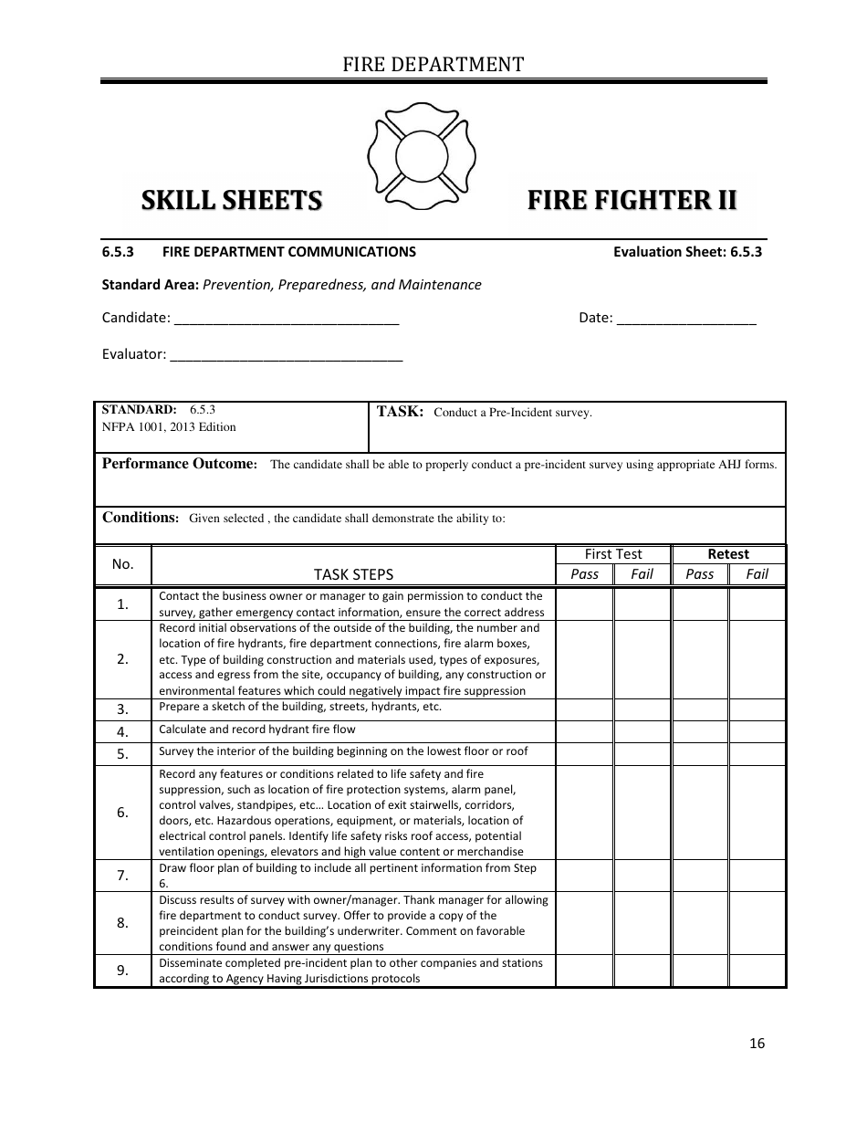 Fire Fighter II - Skill Sheets - Oregon, Page 16