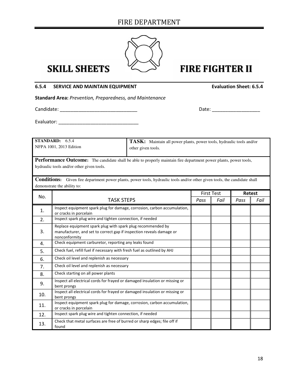 Fire Fighter II - Skill Sheets - Oregon, Page 18