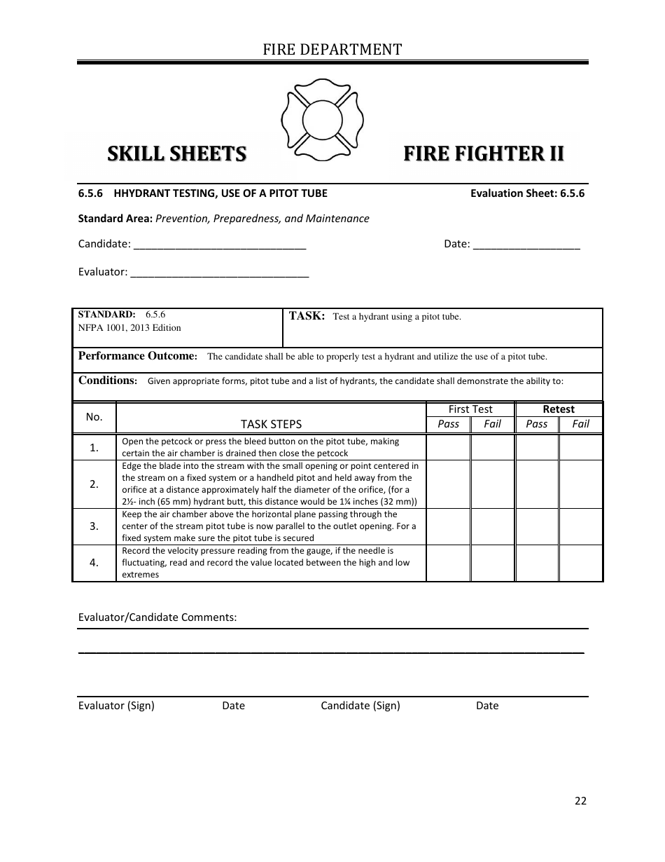 Fire Fighter II - Skill Sheets - Oregon, Page 22