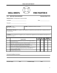 Fire Fighter II - Skill Sheets - Oregon, Page 3