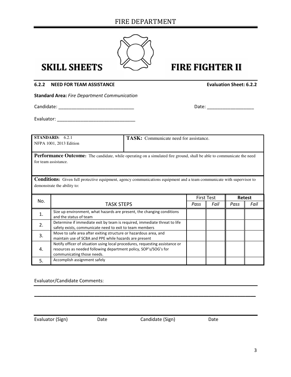 Fire Fighter II - Skill Sheets - Oregon, Page 3