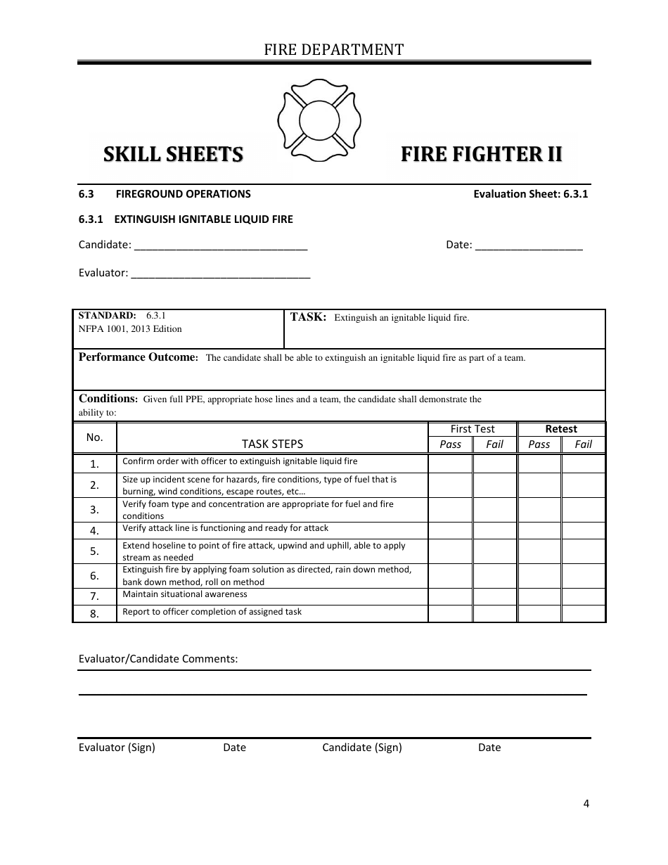 Fire Fighter II - Skill Sheets - Oregon, Page 4