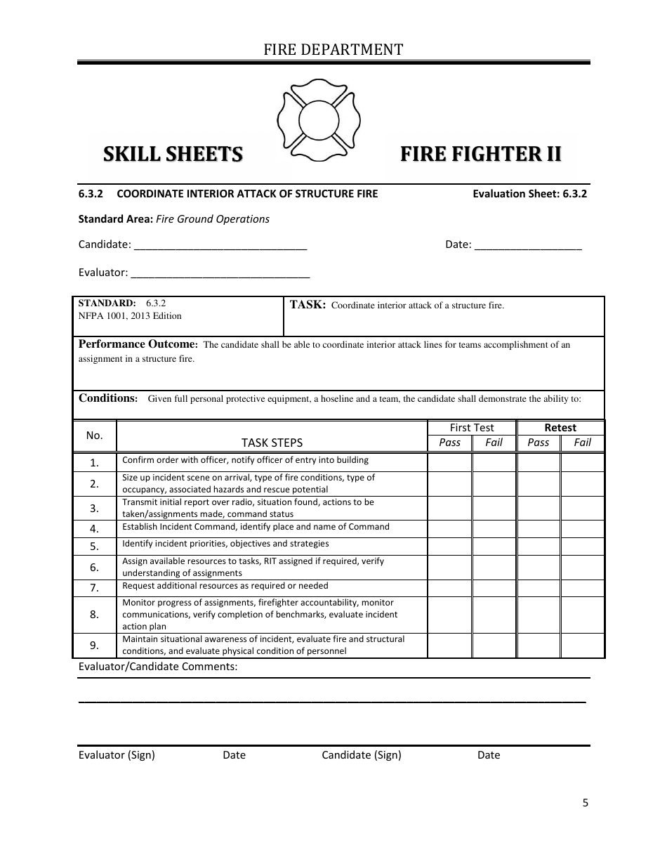 Fire Fighter II - Skill Sheets - Oregon, Page 5