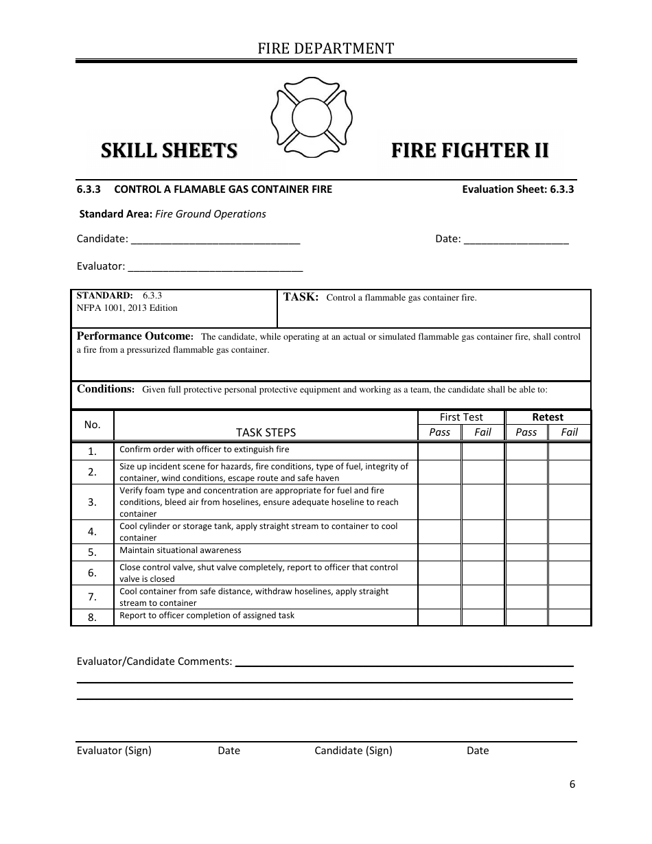 Fire Fighter II - Skill Sheets - Oregon, Page 6