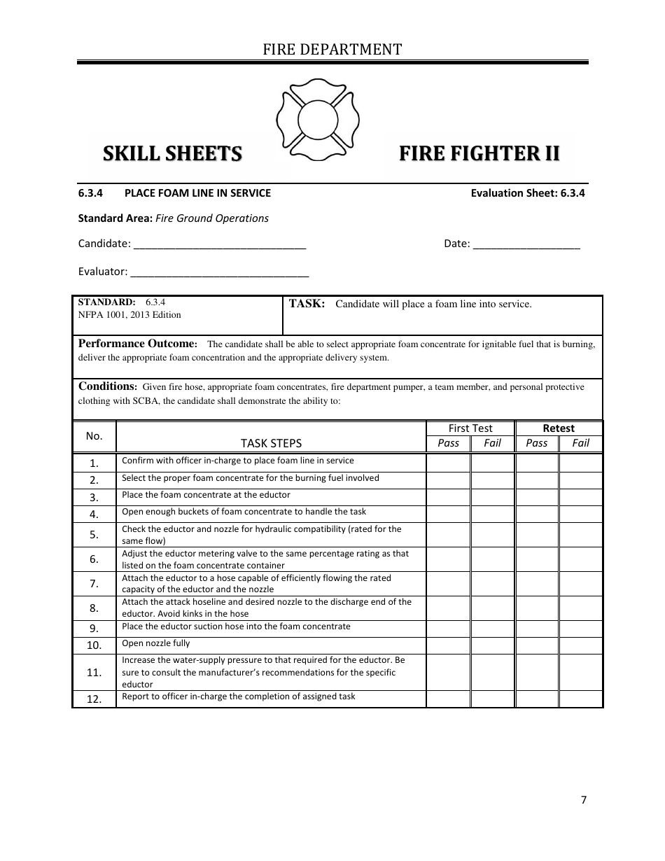 Fire Fighter II - Skill Sheets - Oregon, Page 7