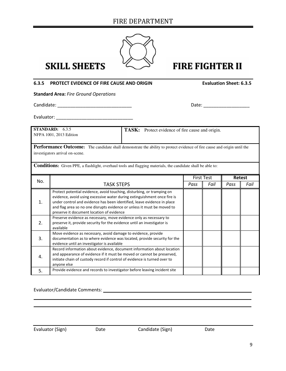 Fire Fighter II - Skill Sheets - Oregon, Page 9