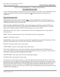 Document preview: Form DOH-4399 Payor Election Application - New York