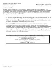 Form DOH-4399 Payor Election Application - New York, Page 2