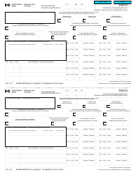 Form T5013 Statement of Partnership Income - Canada (English/French)