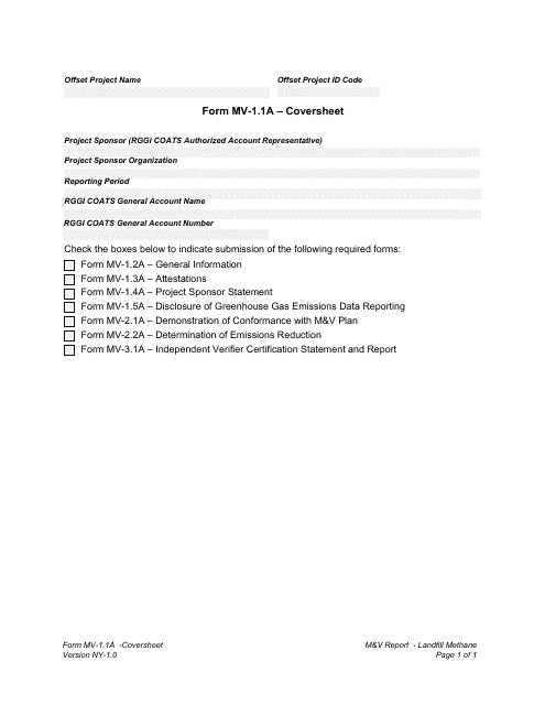 Form MV-1.1A  Printable Pdf