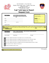 Document preview: Form PR3 Fuel Tank Special Report Request Form - New York City
