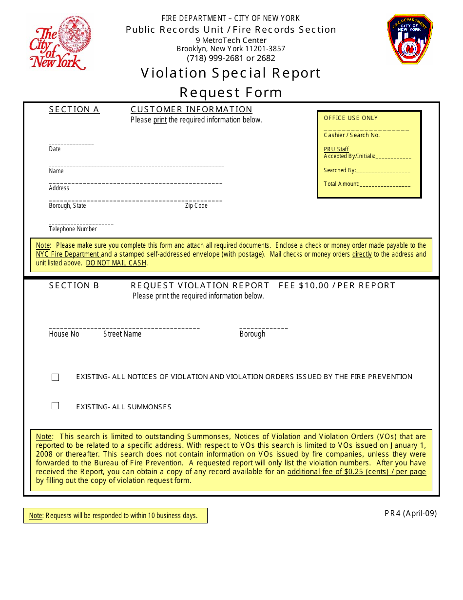 Form PR4 Fill Out, Sign Online and Download Printable PDF, New York