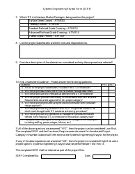 Systems Engineering Review Form (Serf) - Ohio, Page 2