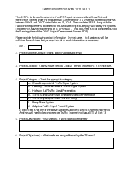 Document preview: Systems Engineering Review Form (Serf) - Ohio