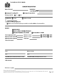 Document preview: Form CPD-1 Consent Requisition - British Columbia, Canada