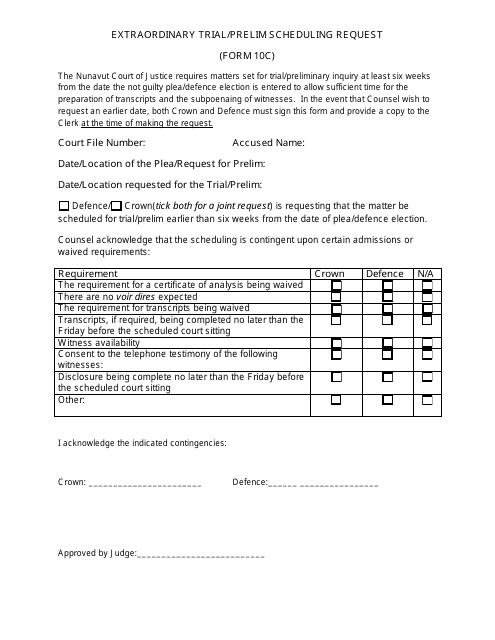 Form 10C  Printable Pdf