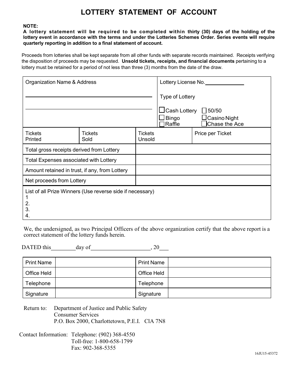 Application to Manage and Conduct a Lottery Scheme - Prince Edward Island, Canada, Page 4