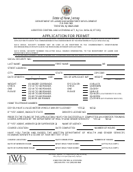 Application for Permit - New Jersey