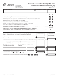 Form 0329F Ontario Innovation Tax Credit (Oitc) Claim - Ontario, Canada, Page 2