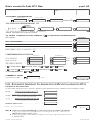 Form 0329F Ontario Innovation Tax Credit (Oitc) Claim - Ontario, Canada, Page 4