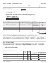 Form 0329F Ontario Innovation Tax Credit (Oitc) Claim - Ontario, Canada, Page 5