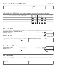 Form 0329F Ontario Innovation Tax Credit (Oitc) Claim - Ontario, Canada, Page 6