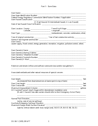 Form DS-IM-1 A Template for an Inspection and Maintenance Plan for Dams - New York, Page 2