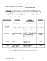 Form DS-IM-1 A Template for an Inspection and Maintenance Plan for Dams - New York, Page 3