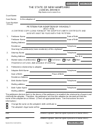 Document preview: Form NHJB-2519-P Petition for Adoption of Adult - New Hampshire