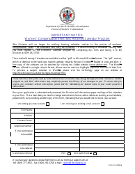 Document preview: Attorney Calendar E-Mail Program Application - New Jersey