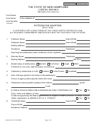 Document preview: Form NHJB-2185-FP Petition for Adoption - New Hampshire