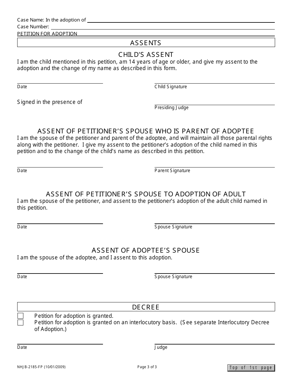 Form NHJB-2185-FP Petition for Adoption - New Hampshire, Page 3