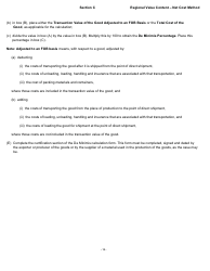 Form B228 North American Free Trade Agreement (Nafta) Origin Verification Questionnaire Regional Value Content - Net Cost Method - Canada, Page 14