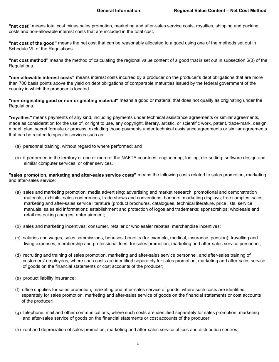 Form B228 North American Free Trade Agreement (Nafta) Origin Verification Questionnaire Regional Value Content - Net Cost Method - Canada, Page 4