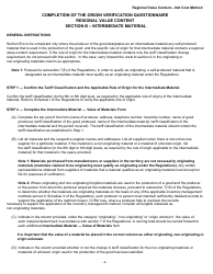 Form B228 North American Free Trade Agreement (Nafta) Origin Verification Questionnaire Regional Value Content - Net Cost Method - Canada, Page 9