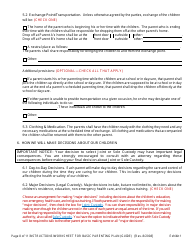 Instructions for Exhibit 1 Basic Parenting Plan - Oregon, Page 8