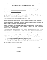 DFA Form 720 &quot;Determination of Incapacity Status&quot; - New Hampshire