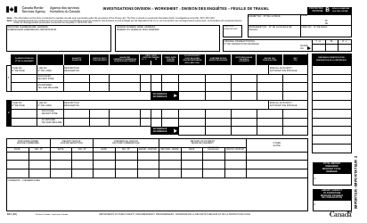 Form B23 Investigations Division - Worksheet - Canada (English/French), Page 2