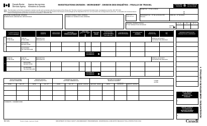 Form B23 Investigations Division - Worksheet - Canada (English/French), Page 4