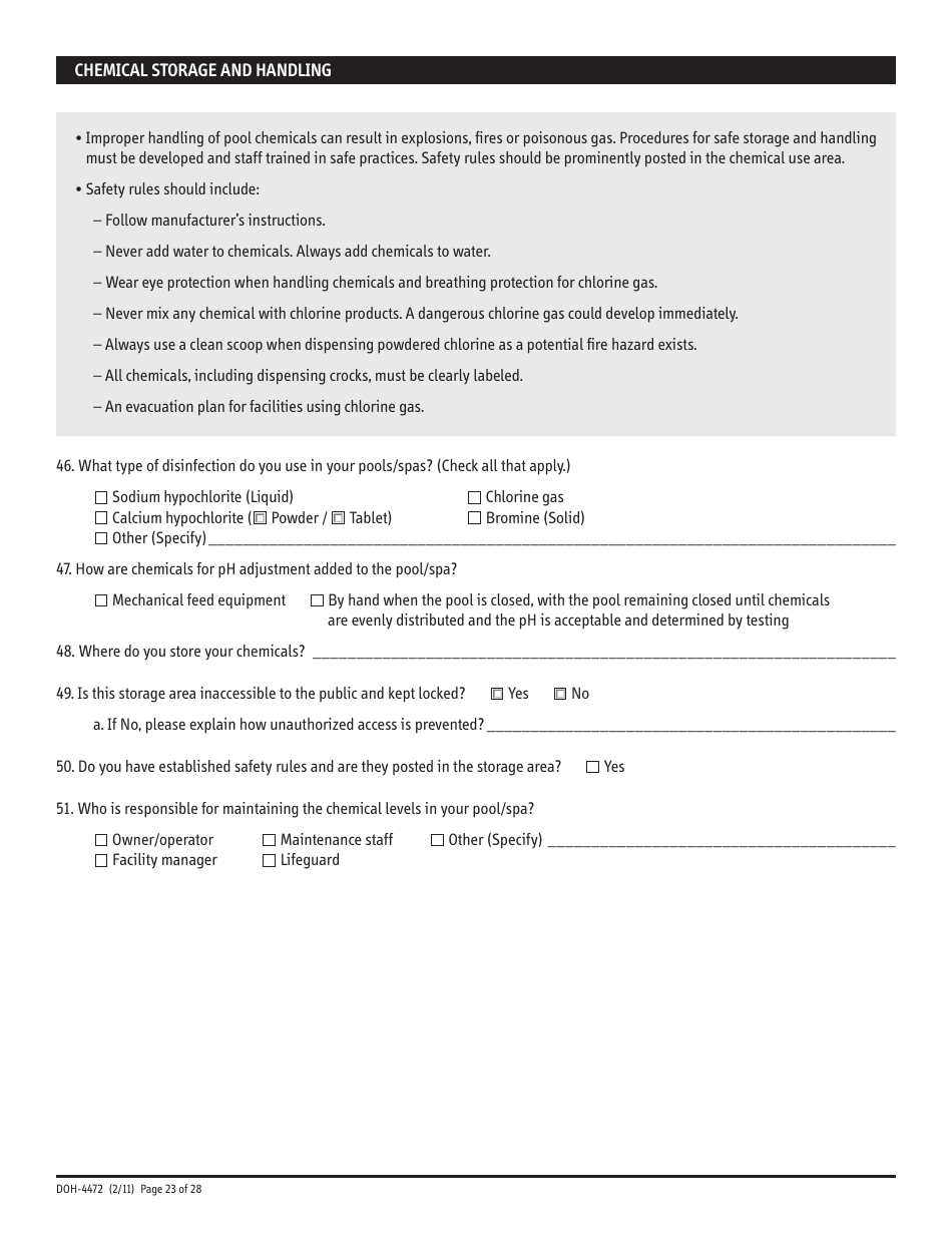 Form DOH-4472 Swimming Pool Safety Plan - New York, Page 23