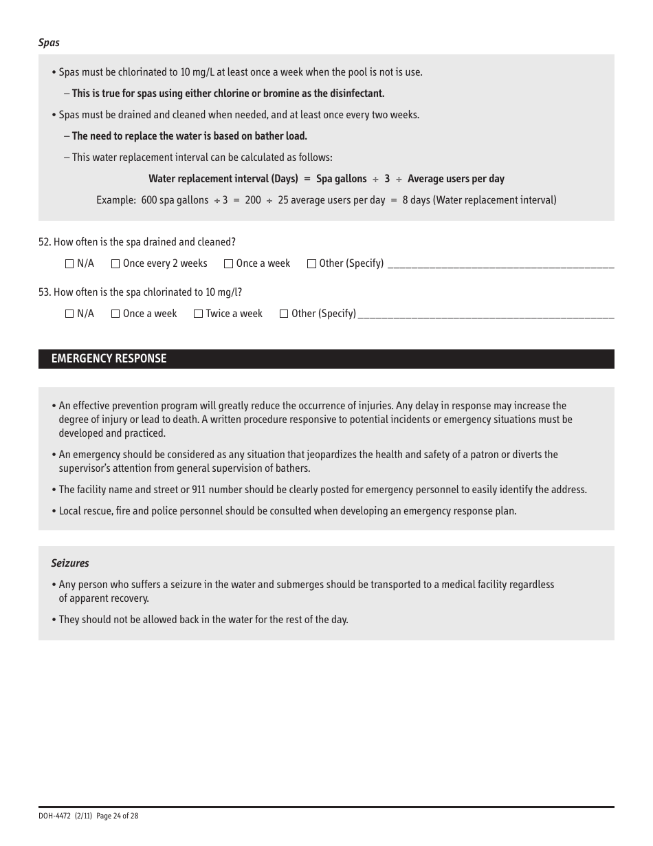 Form DOH-4472 Swimming Pool Safety Plan - New York, Page 24