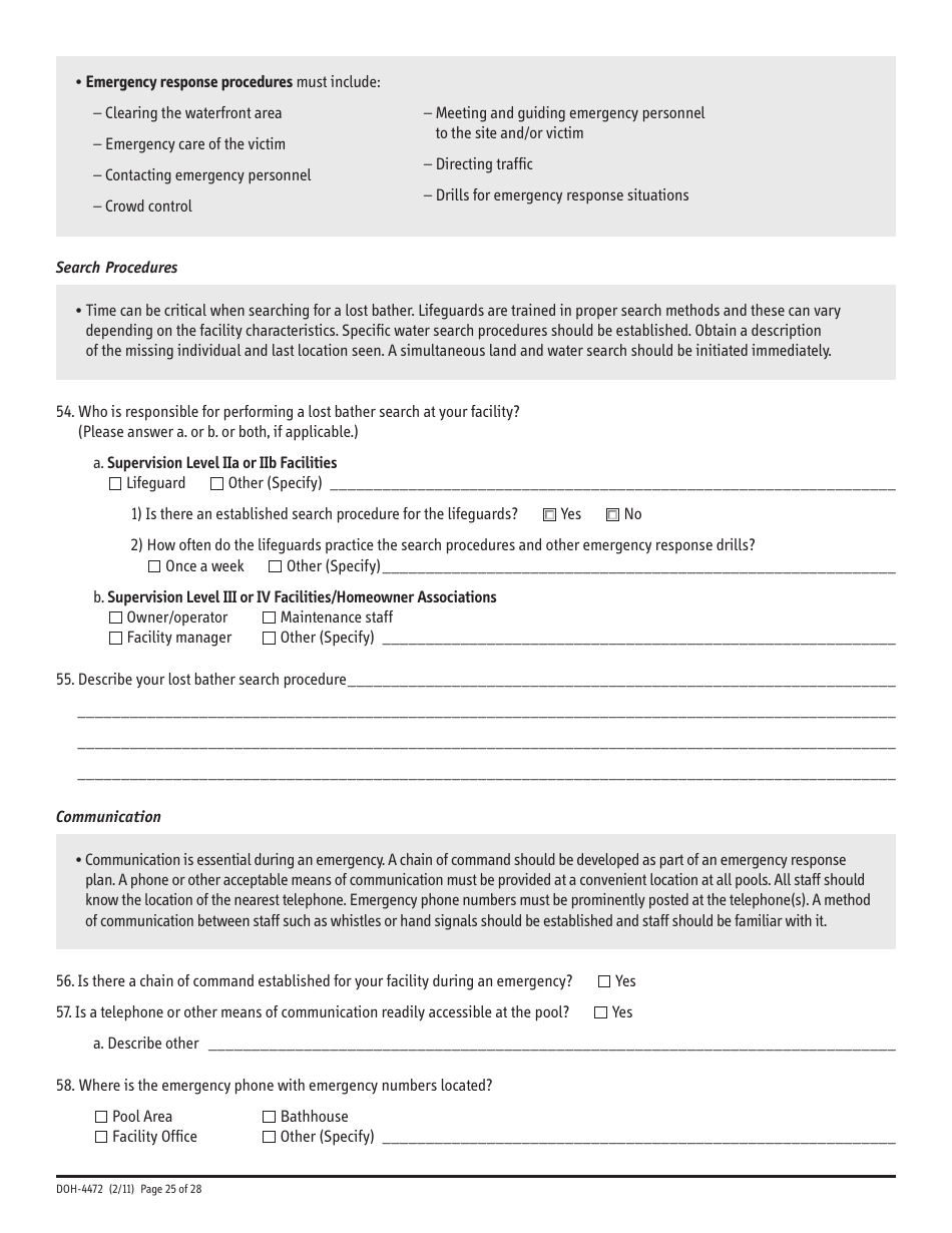 Form DOH-4472 Swimming Pool Safety Plan - New York, Page 25