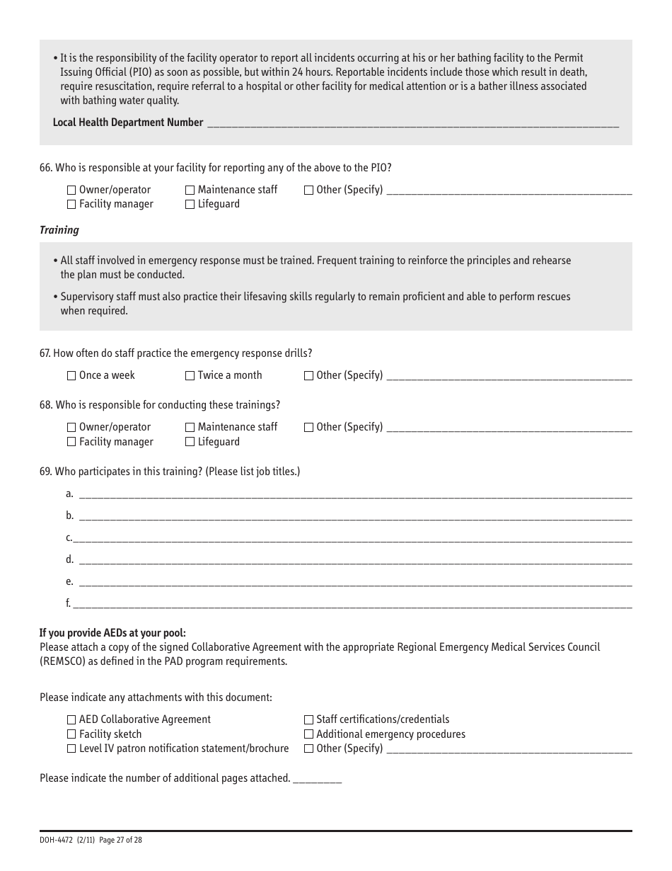 Form DOH-4472 Swimming Pool Safety Plan - New York, Page 27