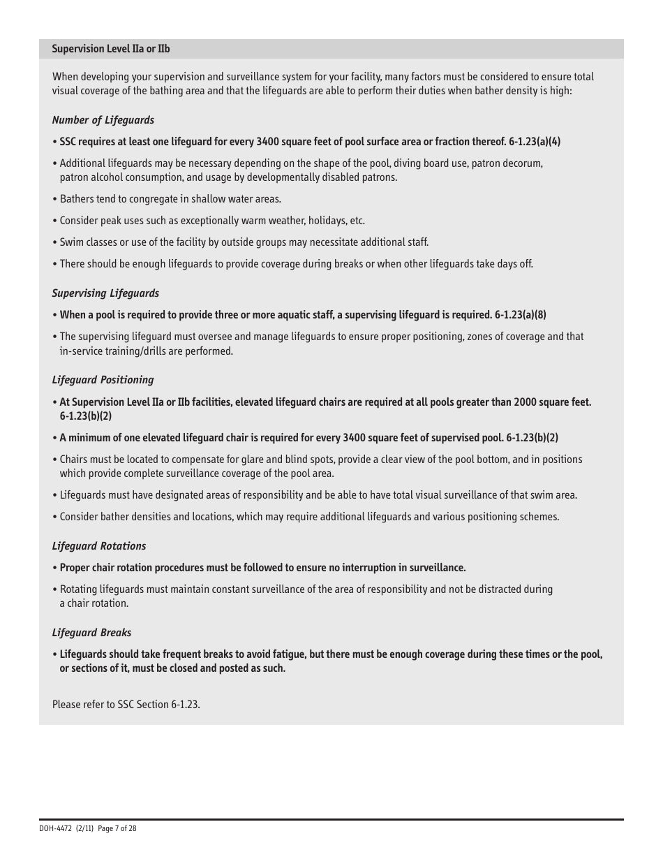 Form DOH-4472 Swimming Pool Safety Plan - New York, Page 7